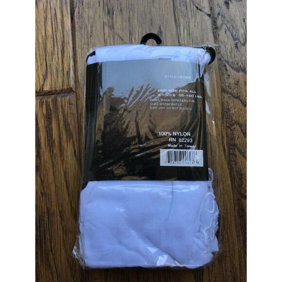 NEW Leg Avenue White and Black Stockings with Ruffle - Picture 2 of 4